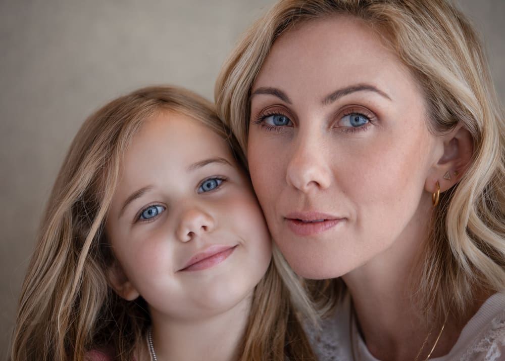 Mother and daughter portrait