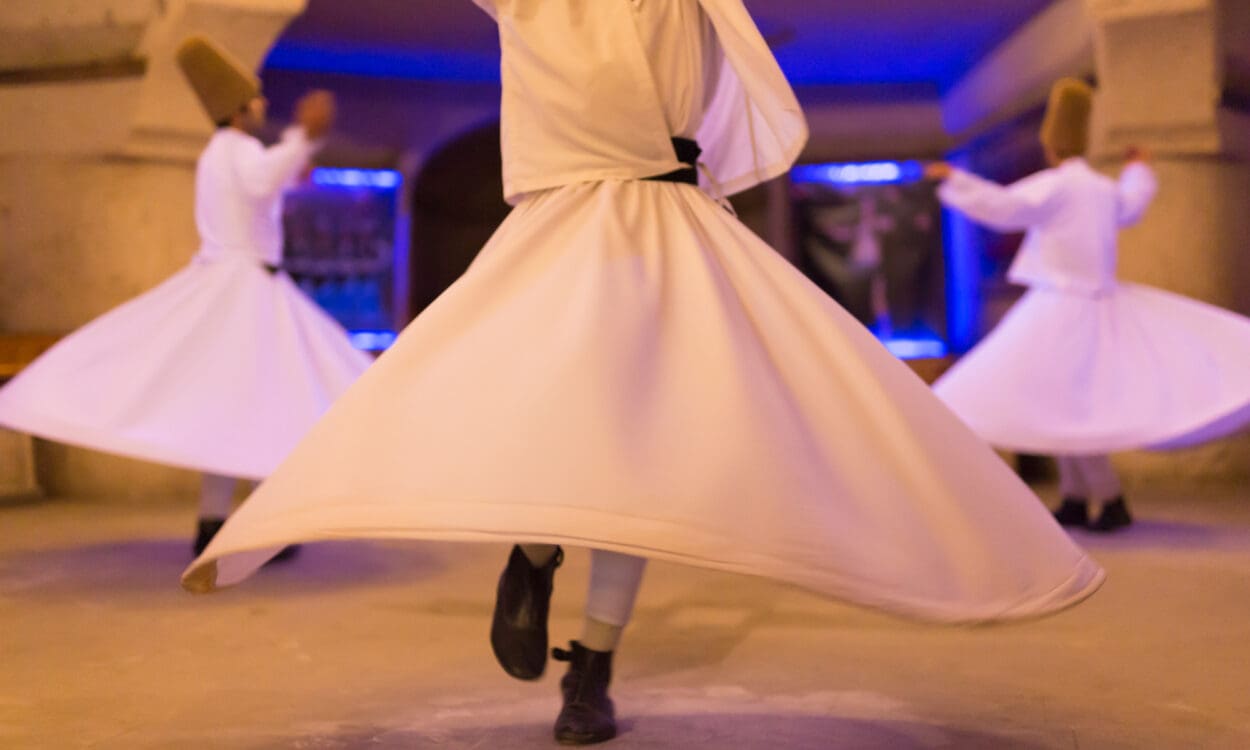 Image of Turkish dancers swirling
