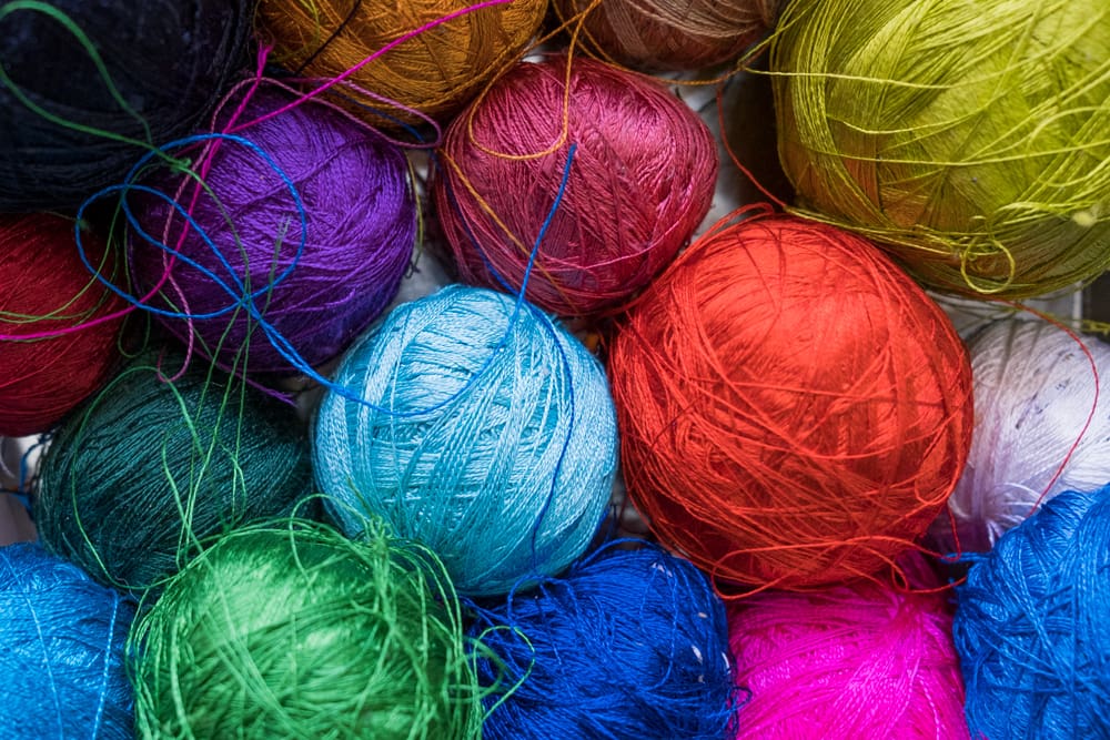 Image of vibrant balls of yarn