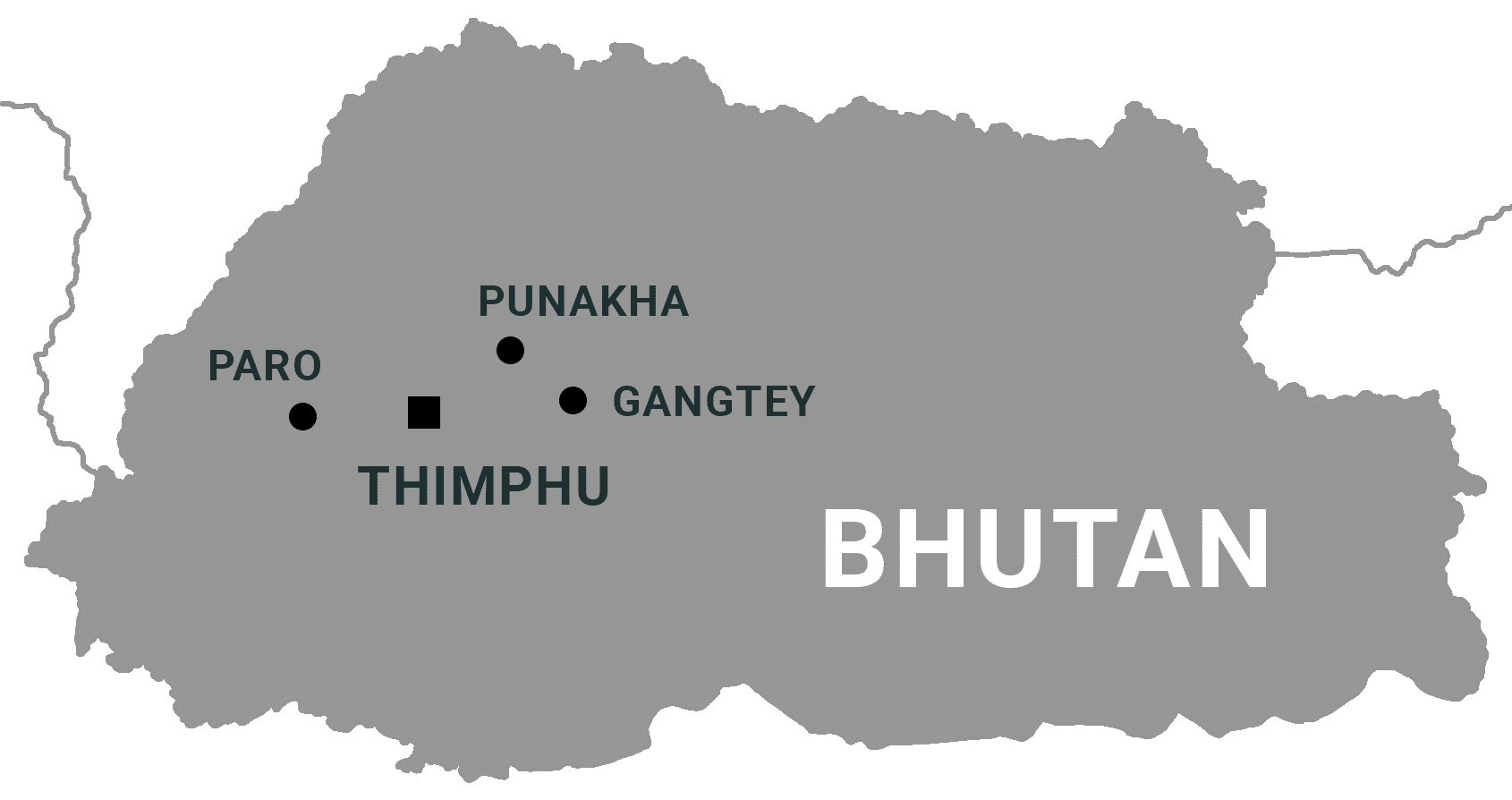 Map of Bhutan