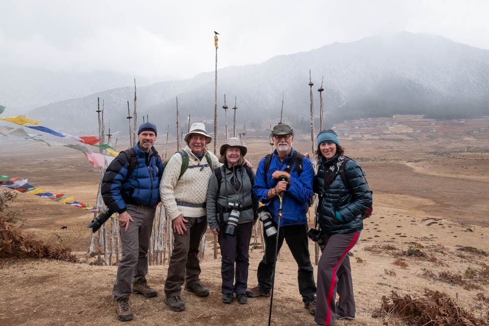 Photo of tour participants in Bhutan