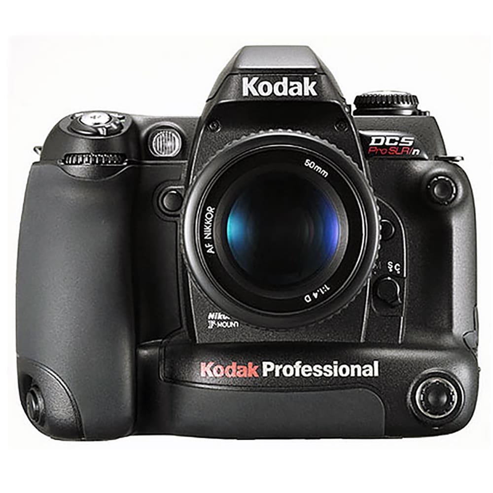 Kodak Professional digital SLR camera body with a 50mm lens attached.